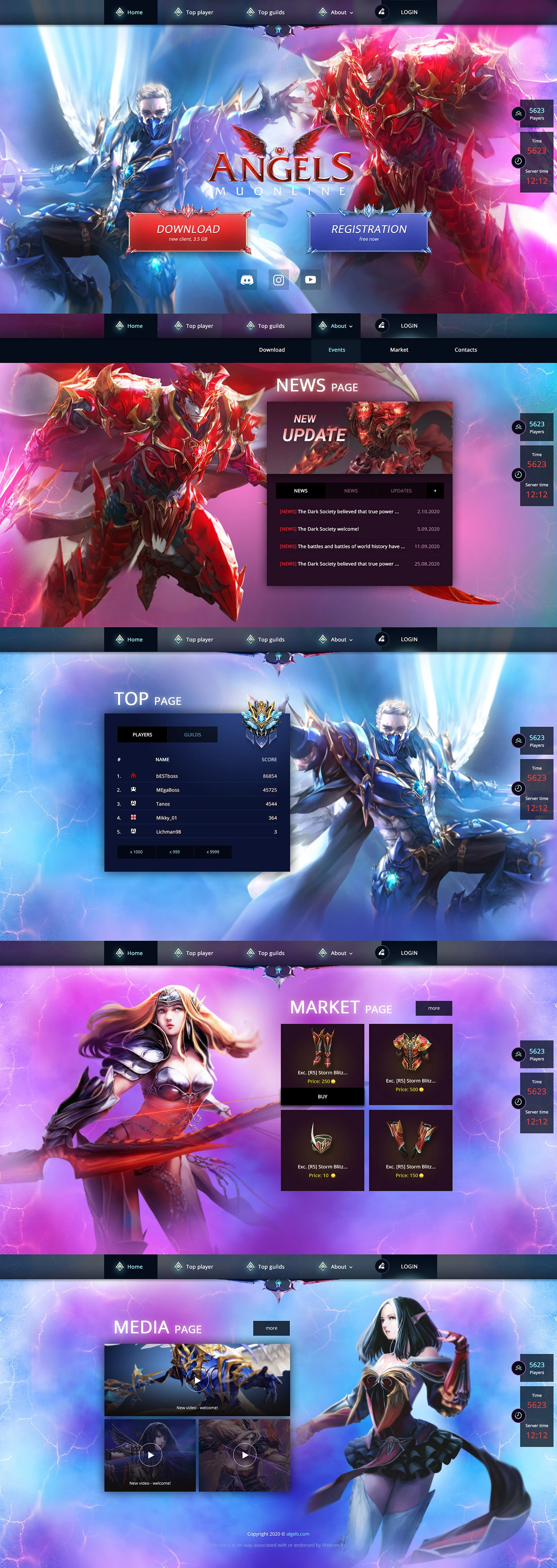 angels mu online template html image 2