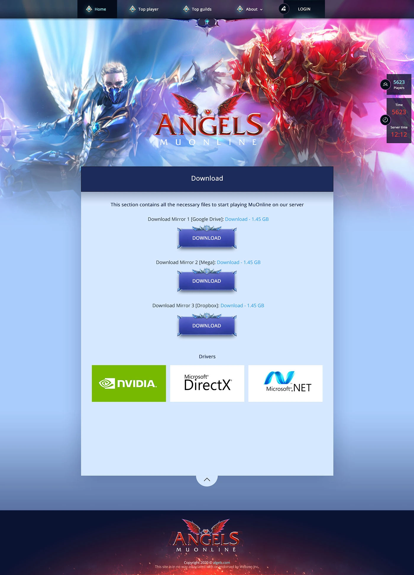 angels mu online template html image 3