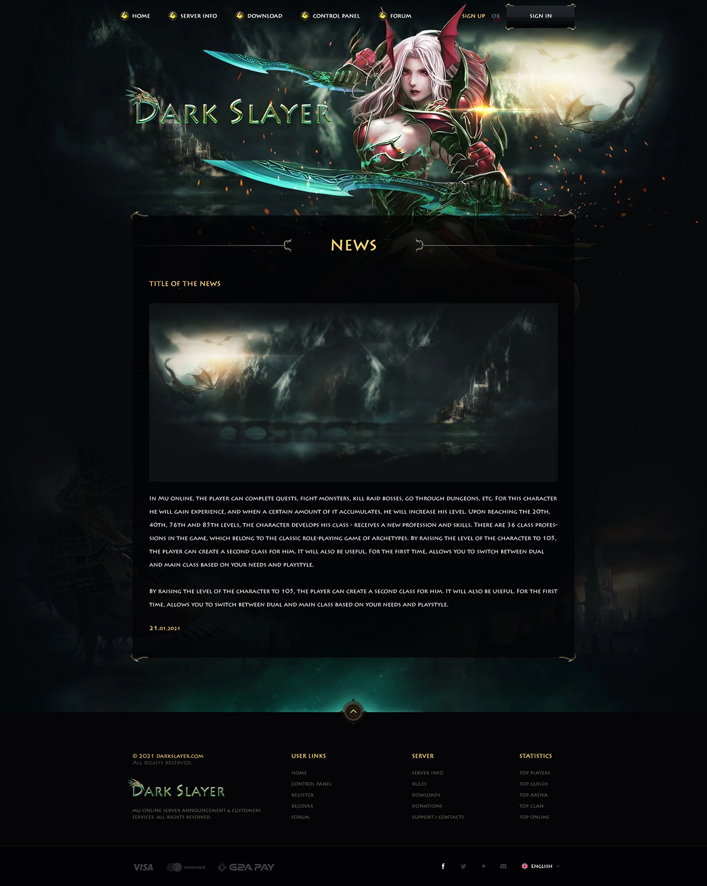 darkslayer mu online template html image 3