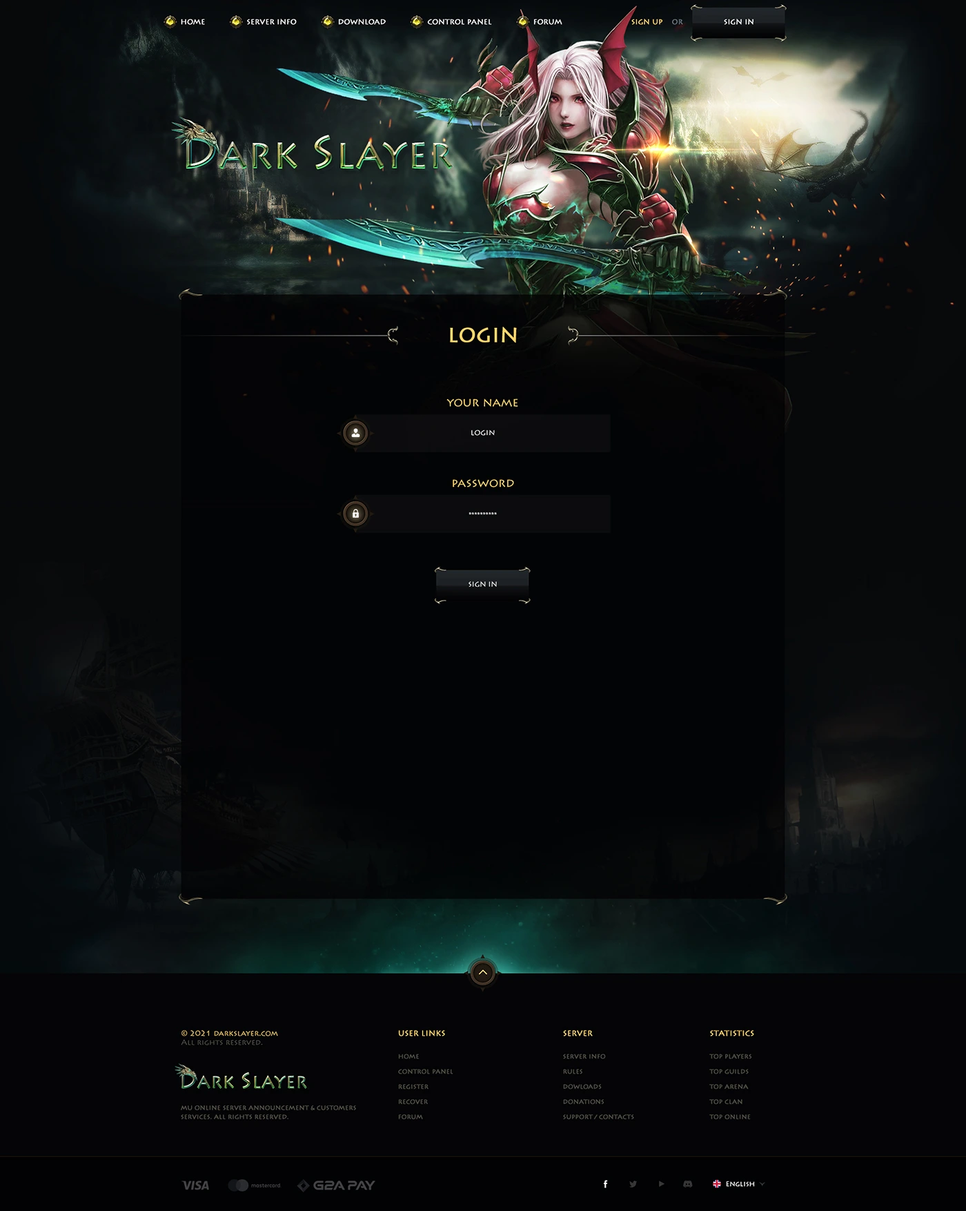 darkslayer mu online template html image 4