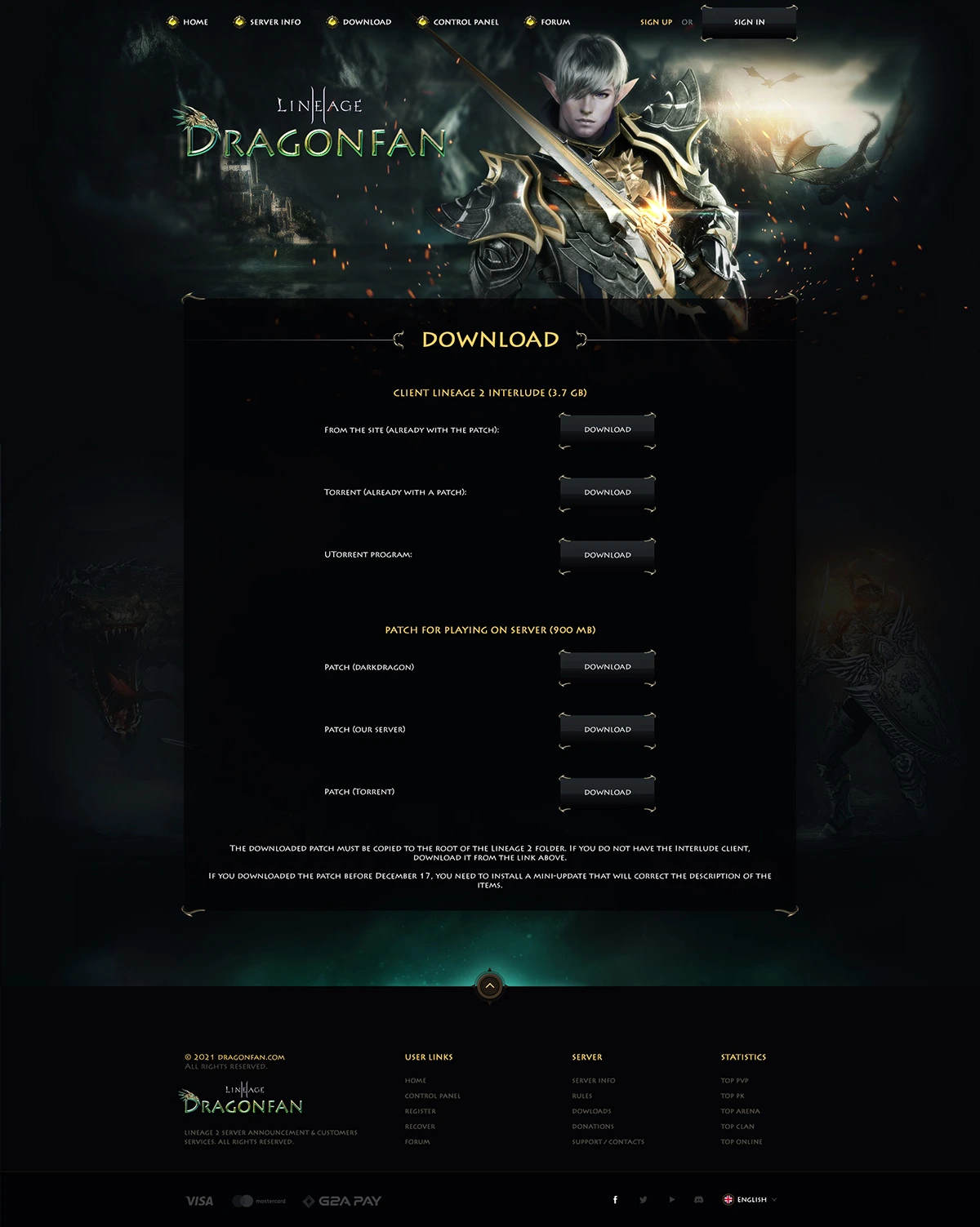 dragonfan lineage2 template html image 2
