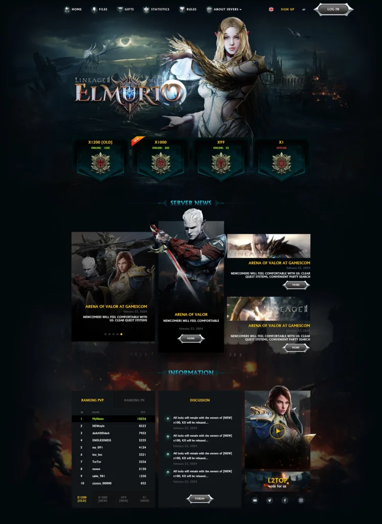 Elmurio Lineage2 Template HTML