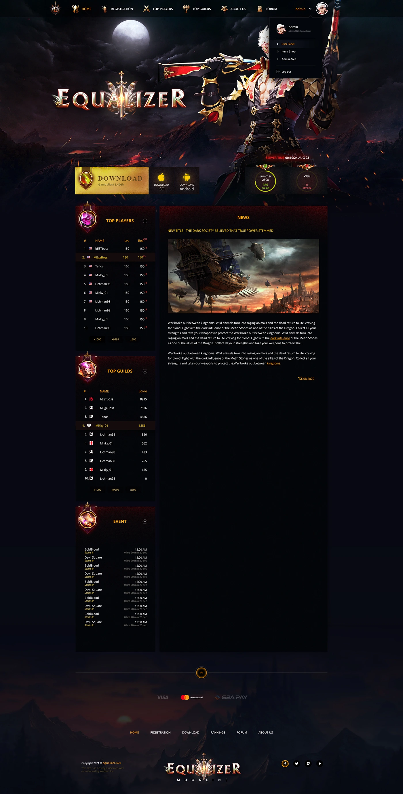 equalizer mu online template html image 6