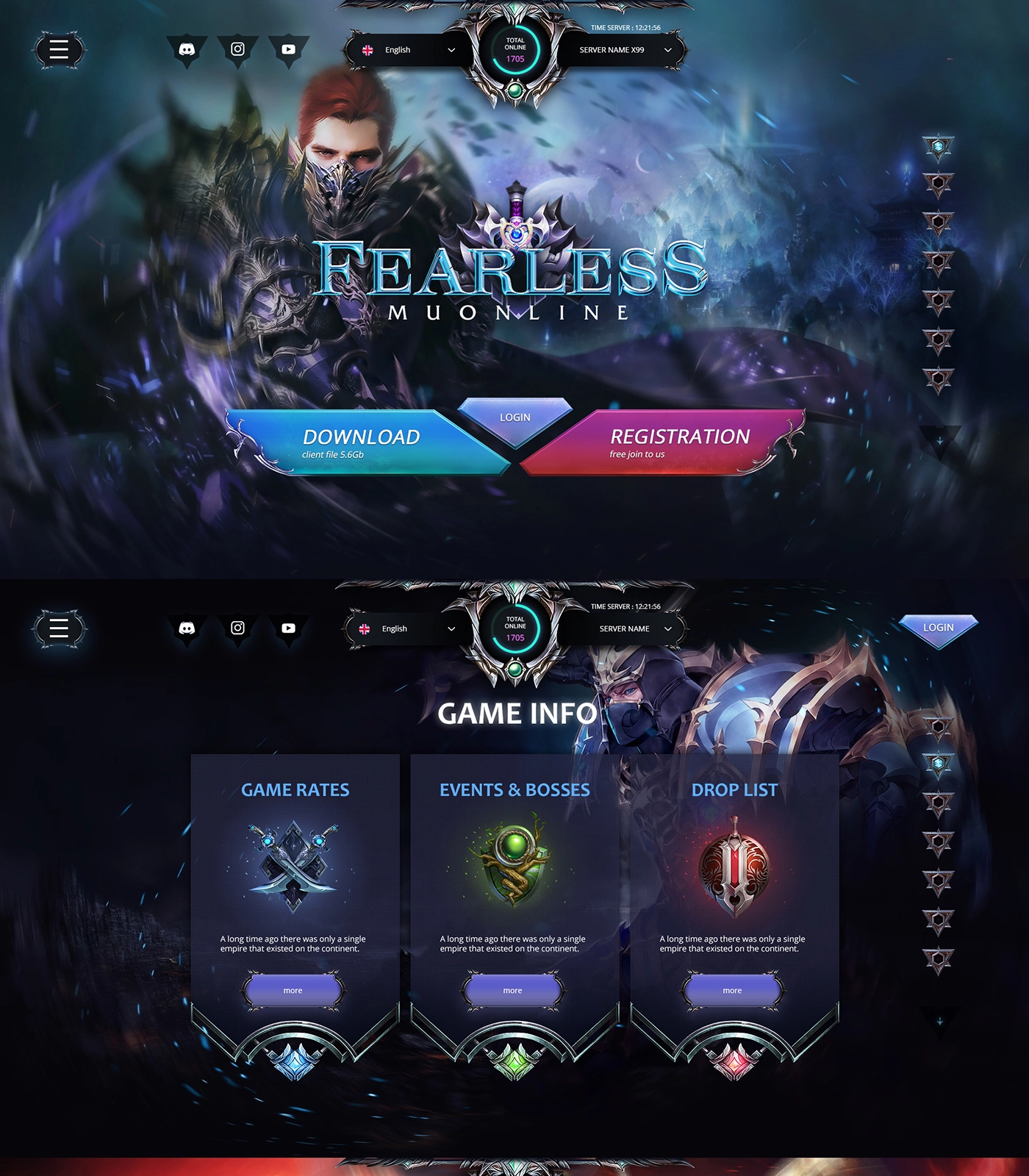 fearless Mu online template html image 1