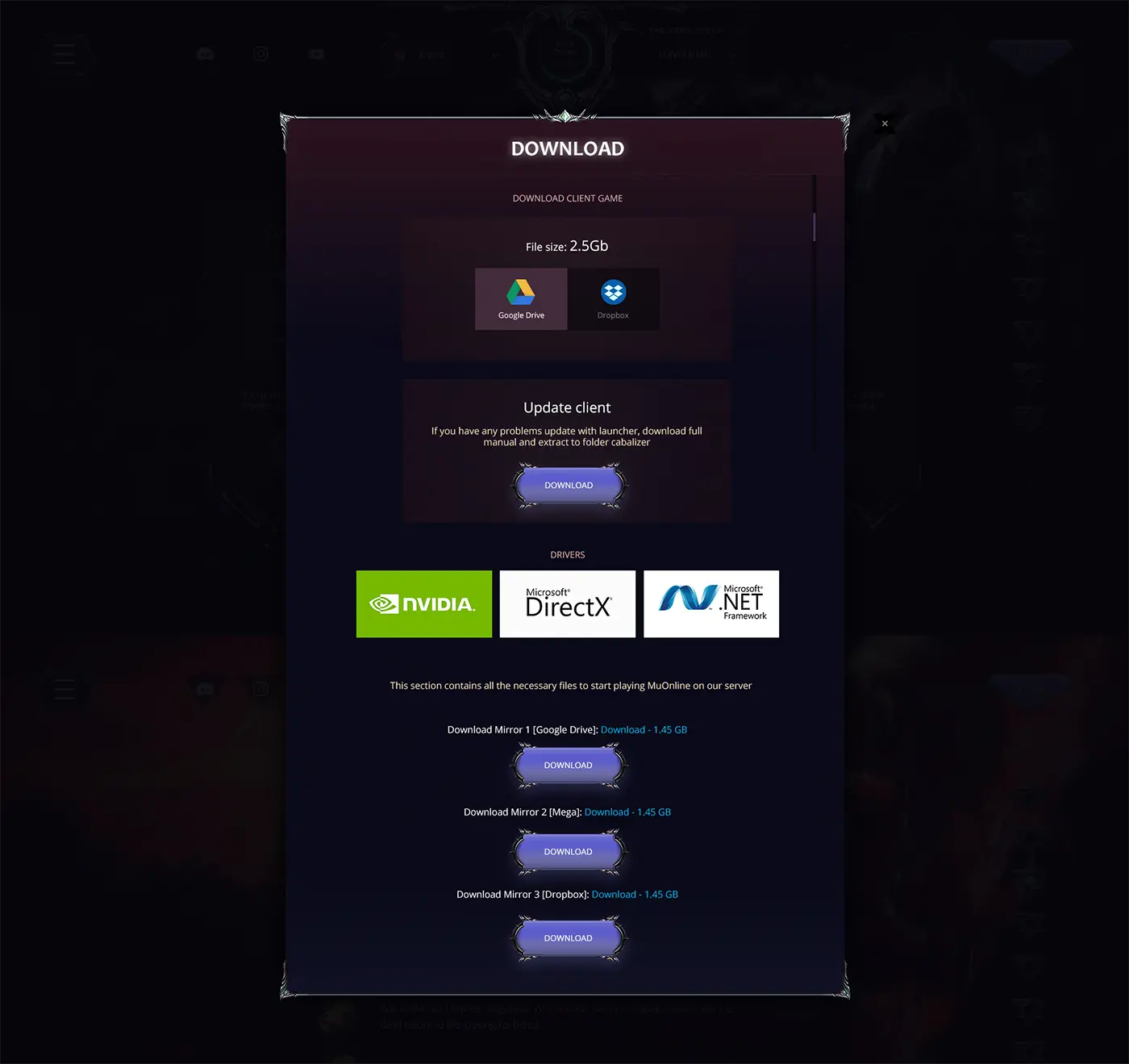 fearless Mu online template html image 4