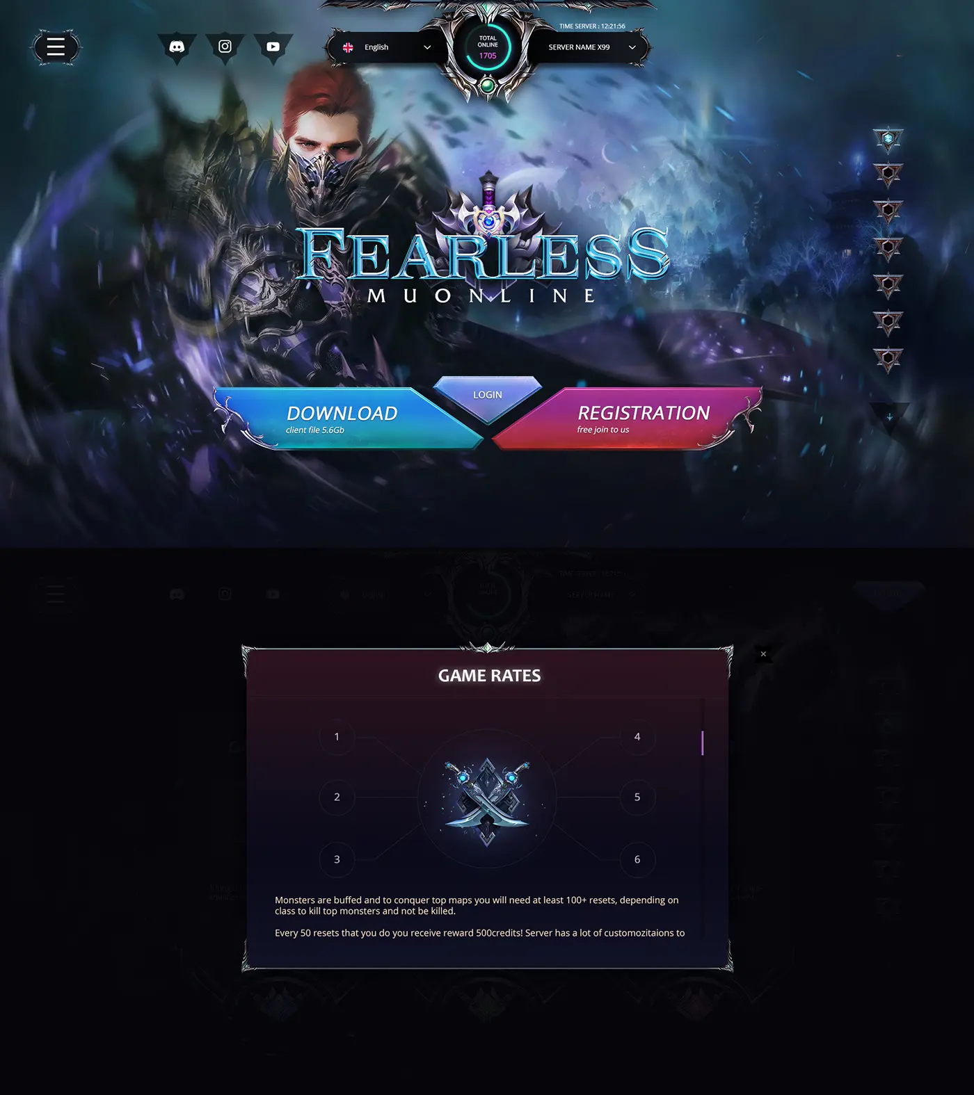 fearless Mu online template html image 5