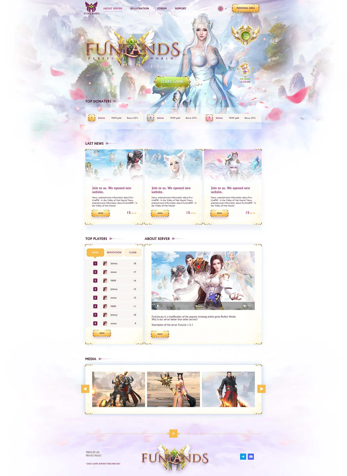 funlands perfect world template html image 1
