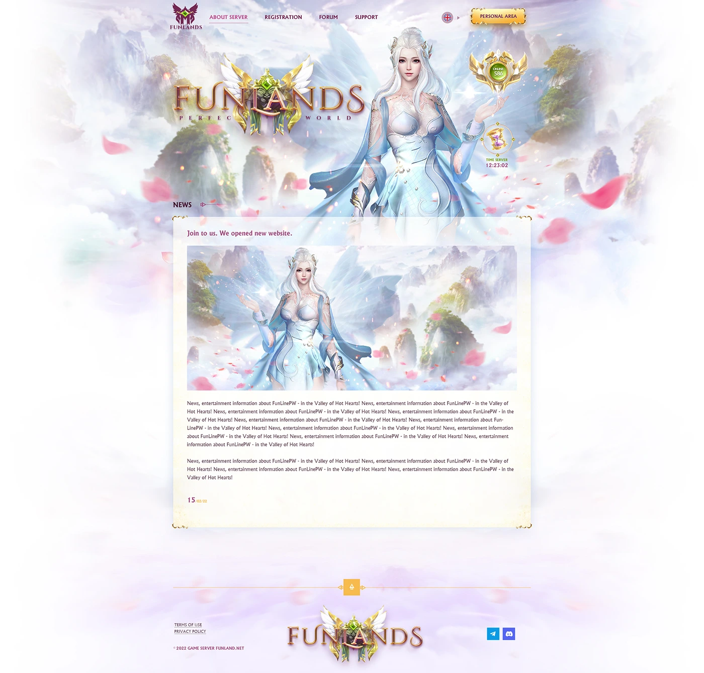 funlands perfect world template html image 2