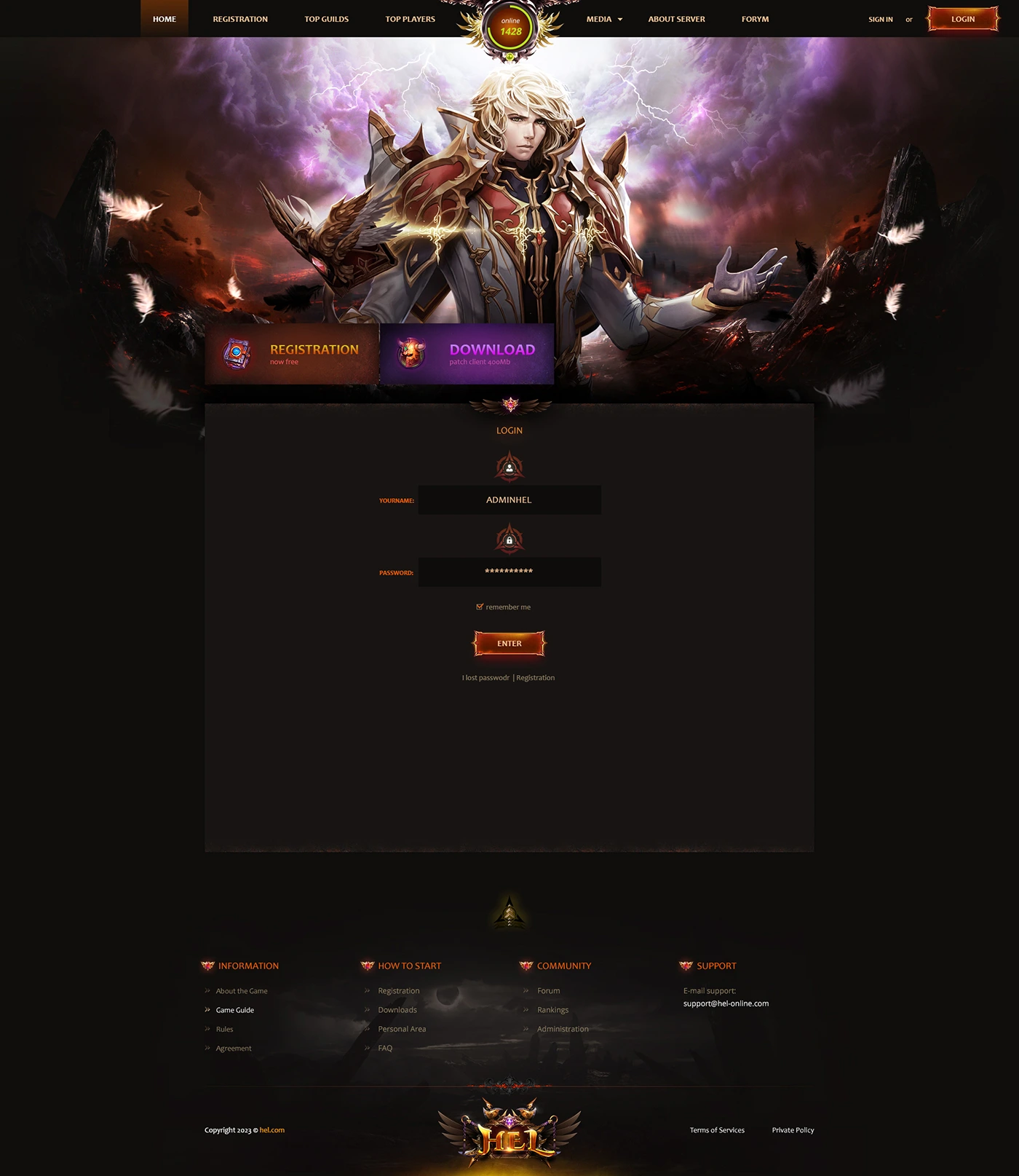 hel mu online template html image 4