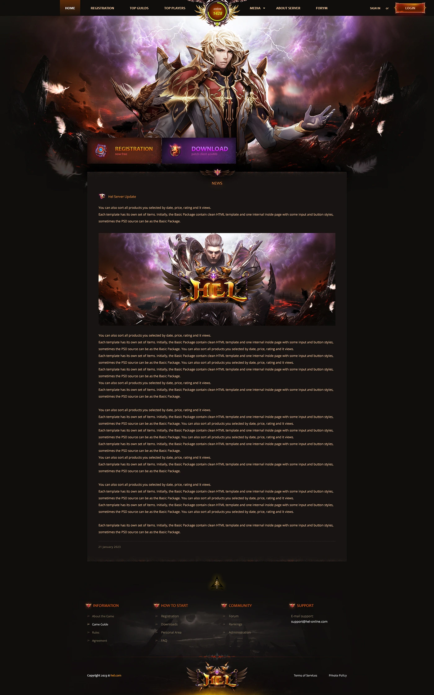 hel mu online template html image 6
