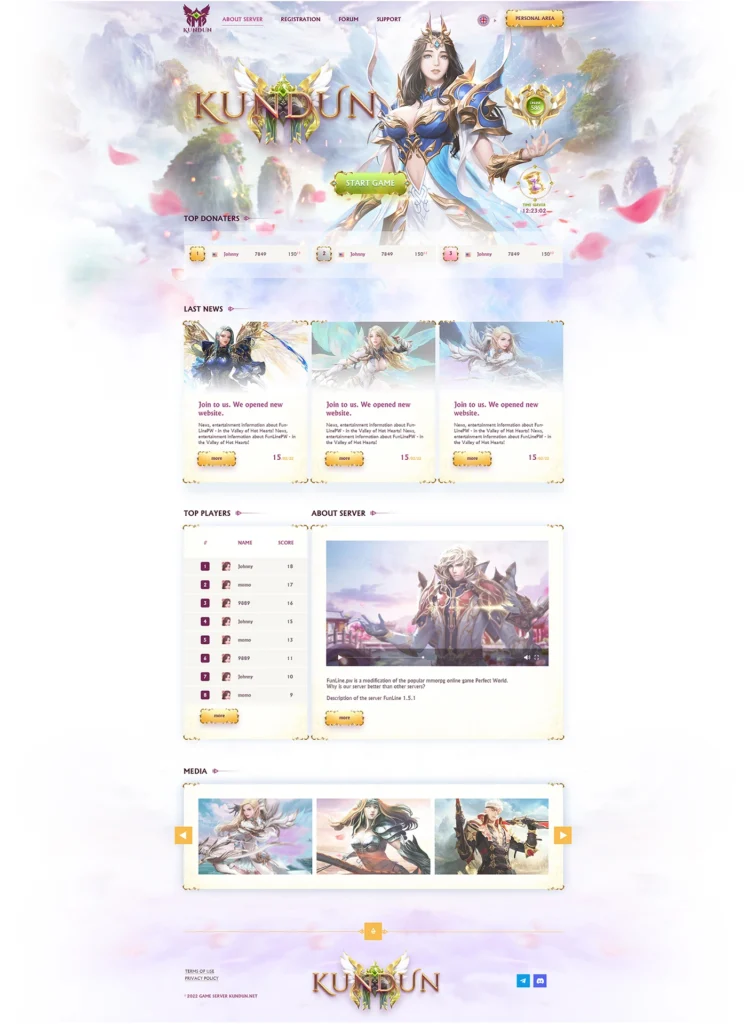 KunDun Mu Online Template PSD