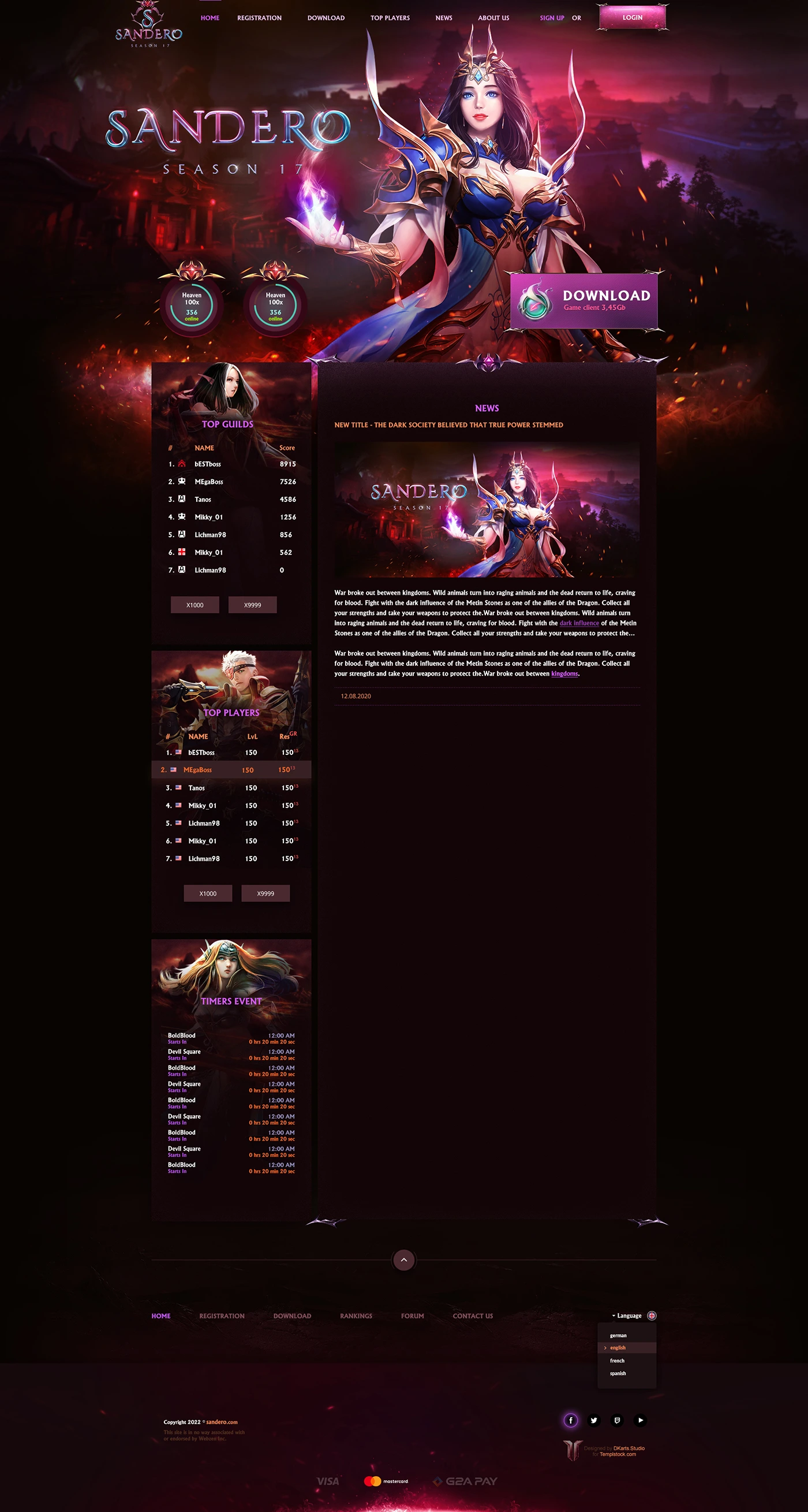 sandero mu online template html image 2
