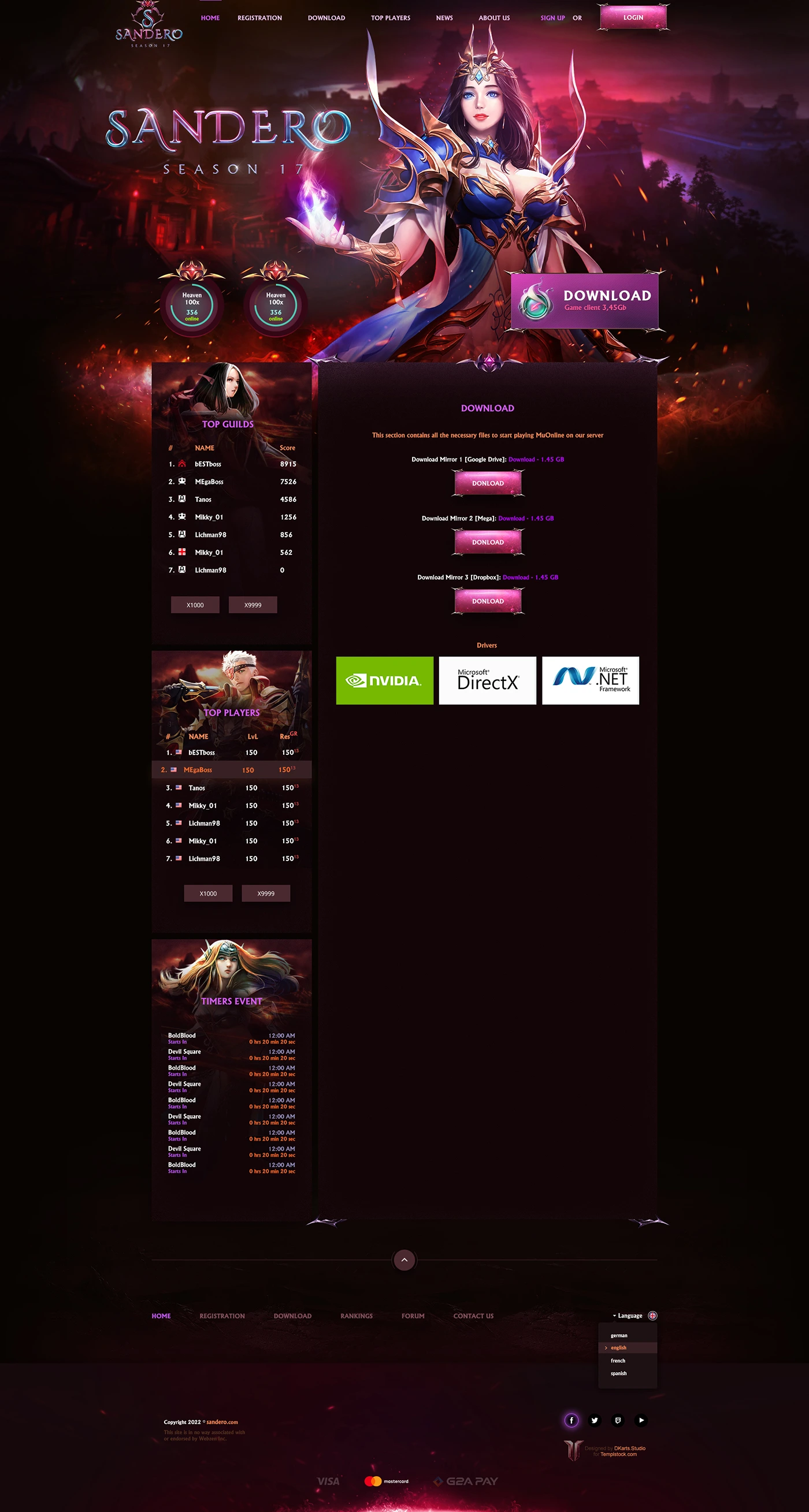sandero mu online template html image 3