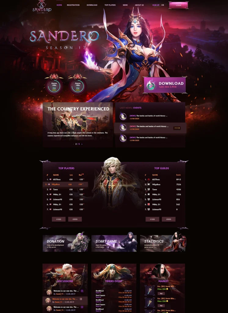 Sandero Mu Online Template PSD