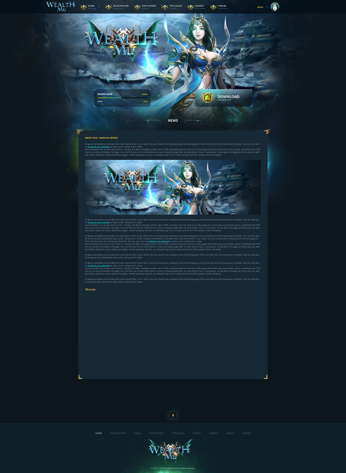 wealthmu mu online template html image 15