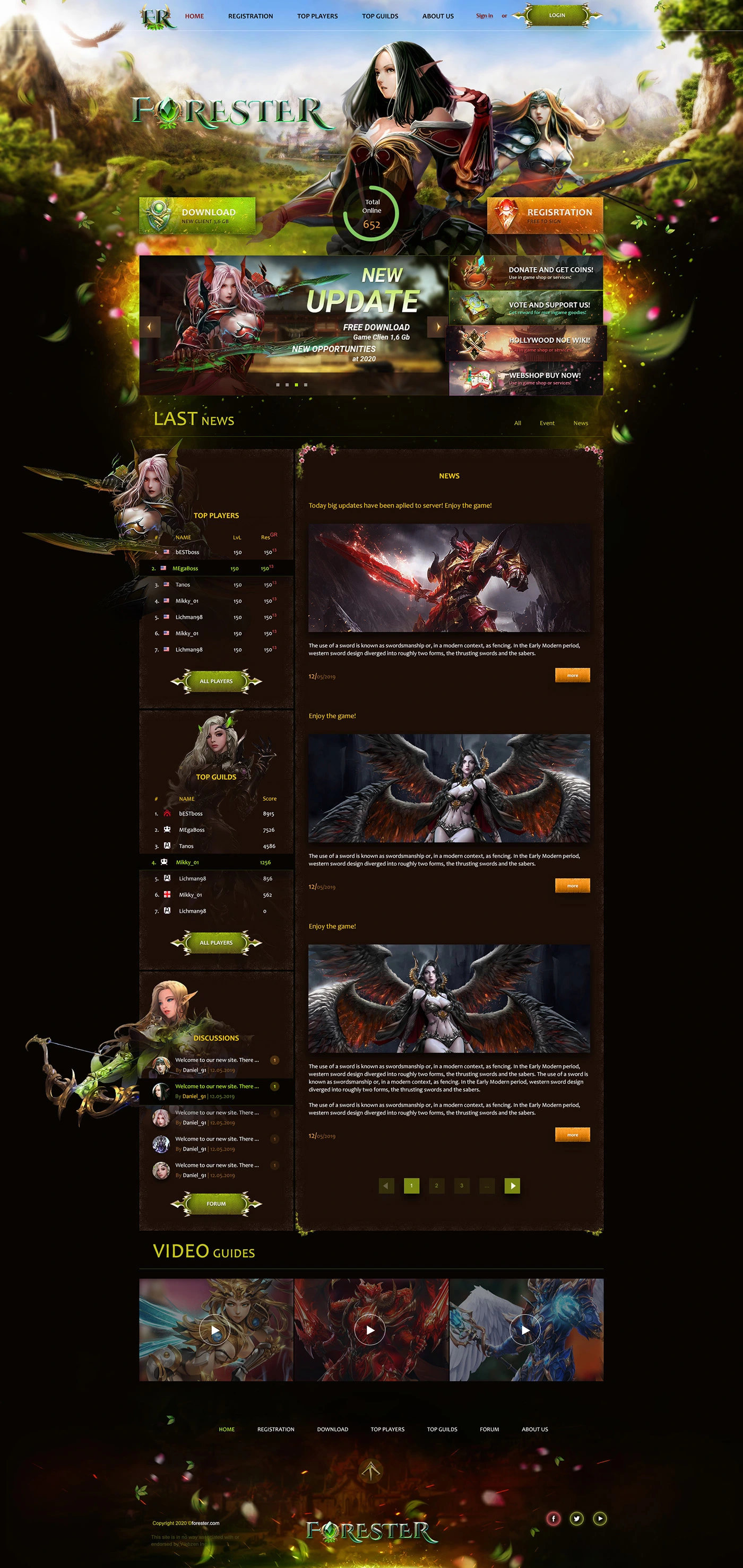 forester mu online template psd image 2