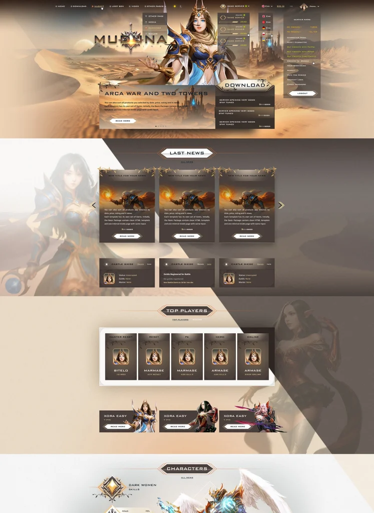 muduna mu online template psd 23