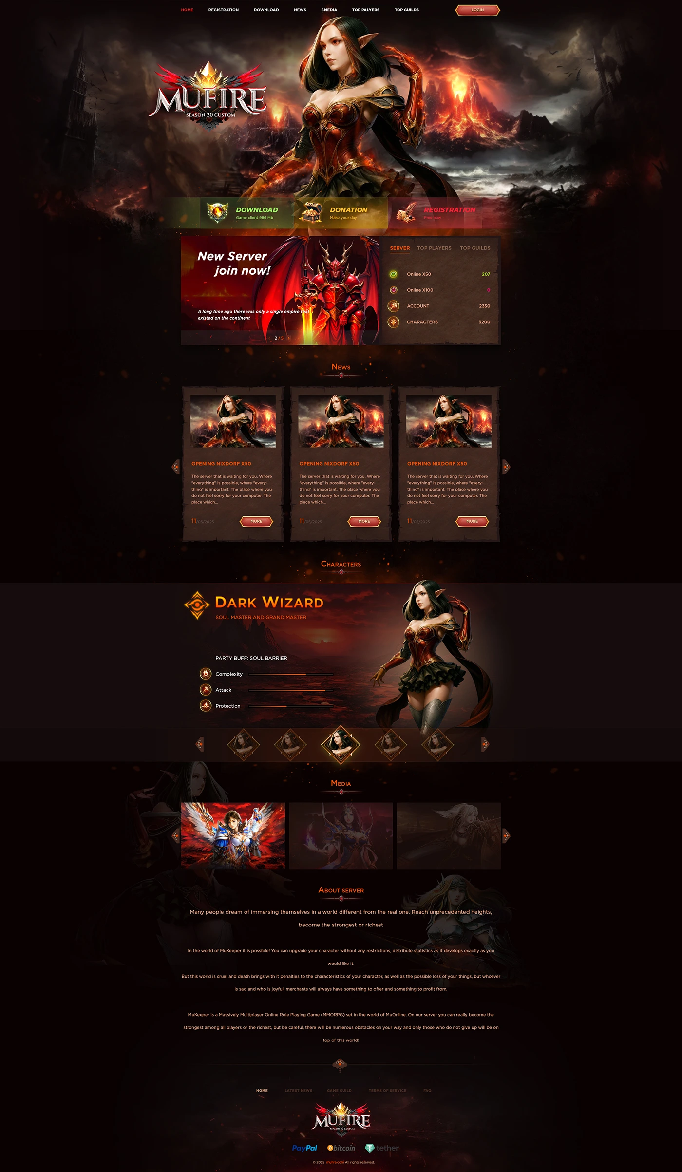 mufire mu online template html 1