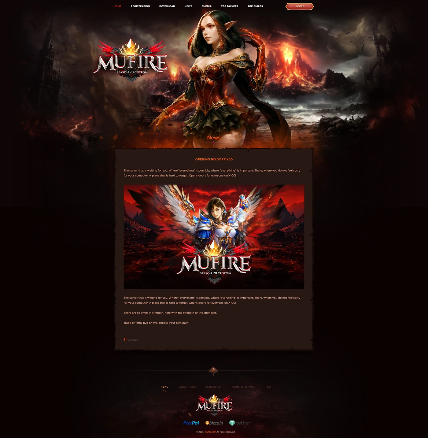 mufire mu online template html 2