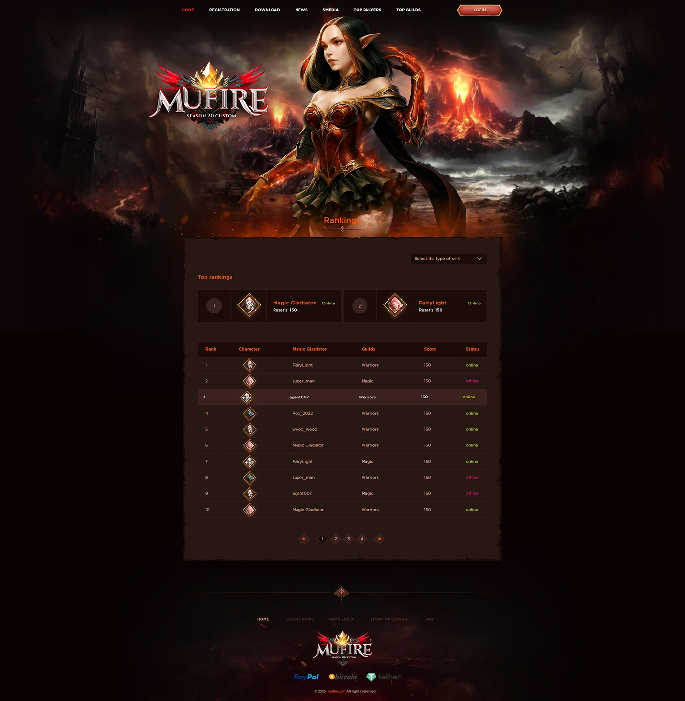 mufire mu online template html 4