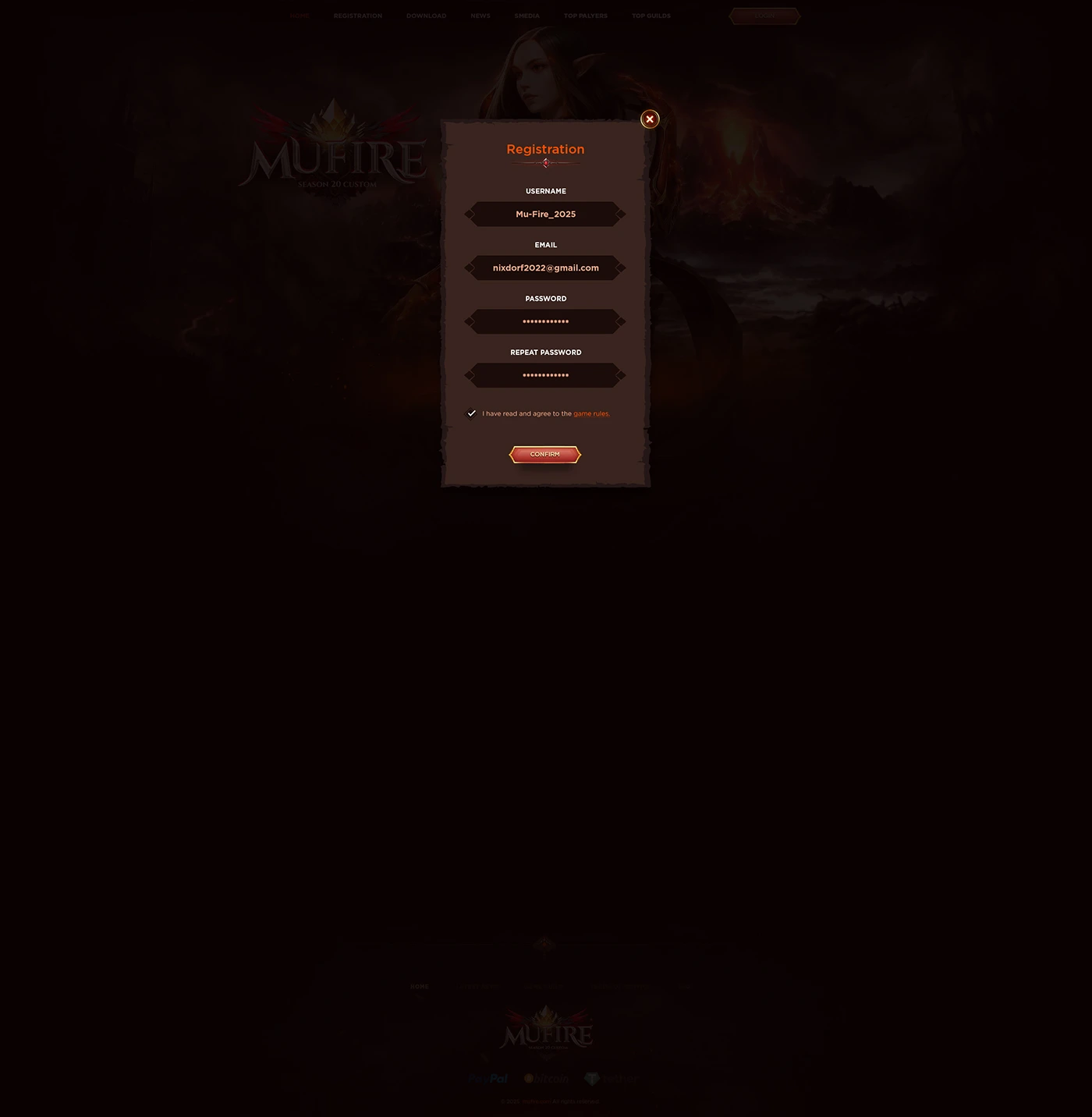 mufire mu online template html 5
