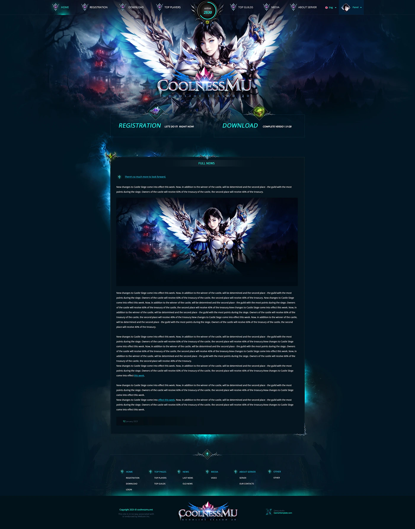 coolnessmu mu online template psd html 5